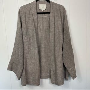 Lafayette 148 Linen Open Front Cardigan
